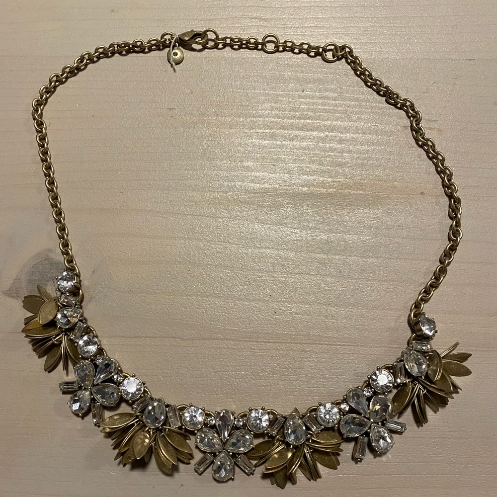Gold and rhinestone necklace